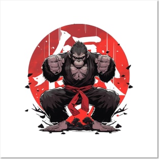 karate monkey Posters and Art